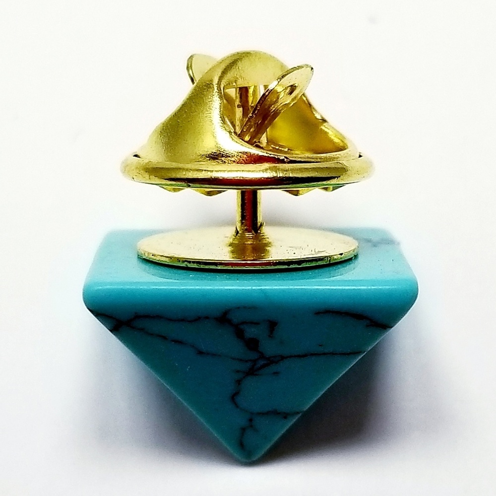 Turquoise Howlite Tie Pin - Picture 6 of 6